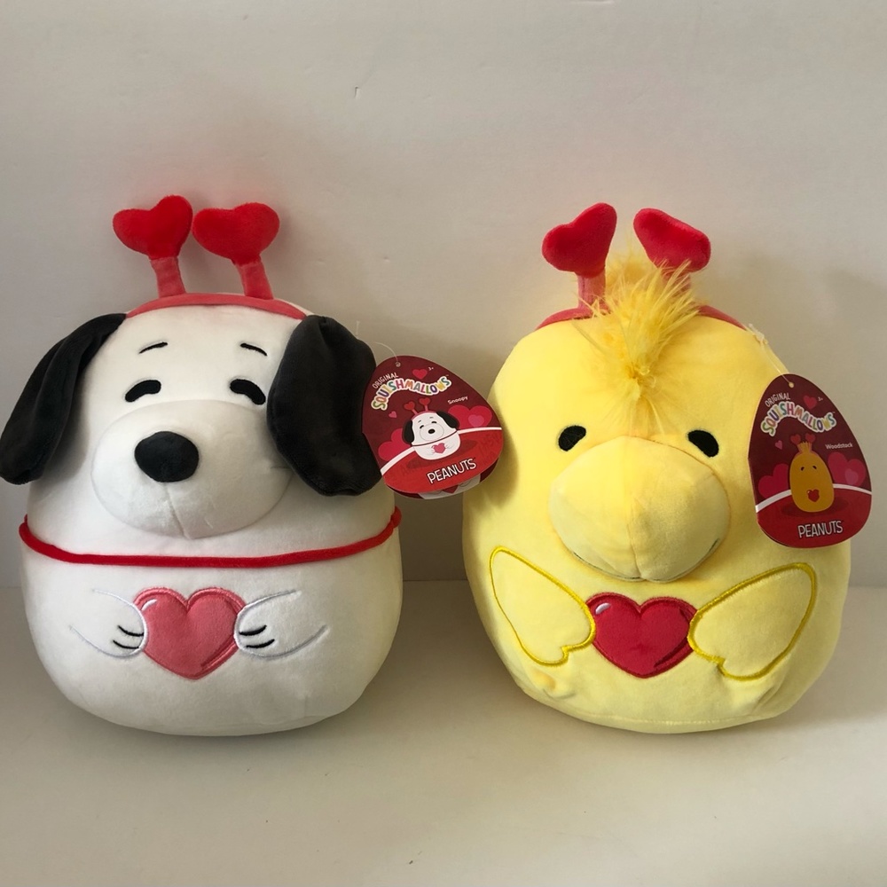 Squishmallows Valentine's Day SNOOPY WOODSTOCK Peanuts 8" Plush Stuffed Animals